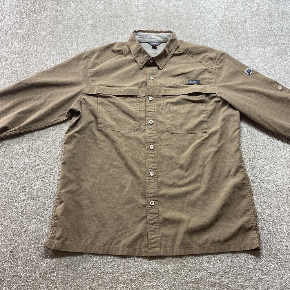 Eddie Bauer Shirt Mens Large Sport‎ Shop Outdoor Adventure Long Sleeve Hiking - Picture 2 of 12